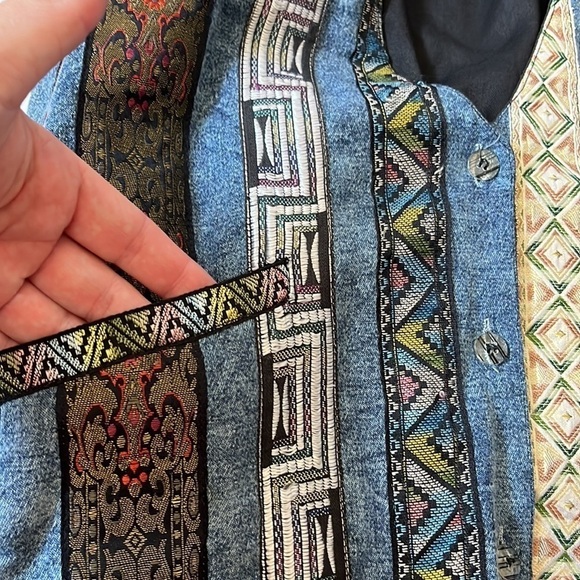 Vintage 90s Agapo Vest handmade Sz large - Picture 9 of 10